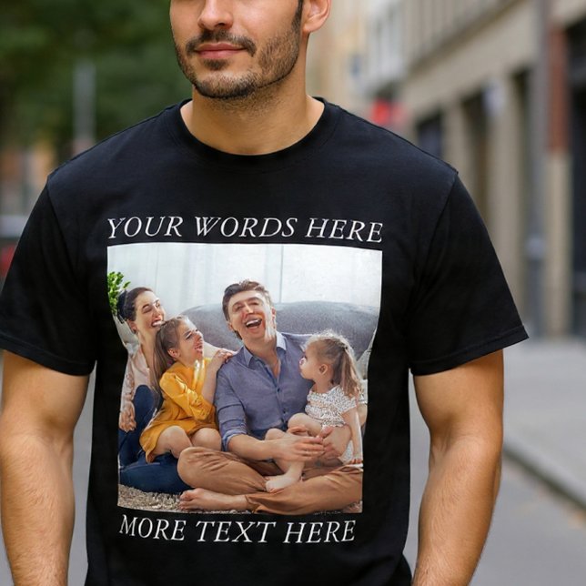 T-shirt Photo Memory Custom Tee with Your Text (Créateur téléchargé)