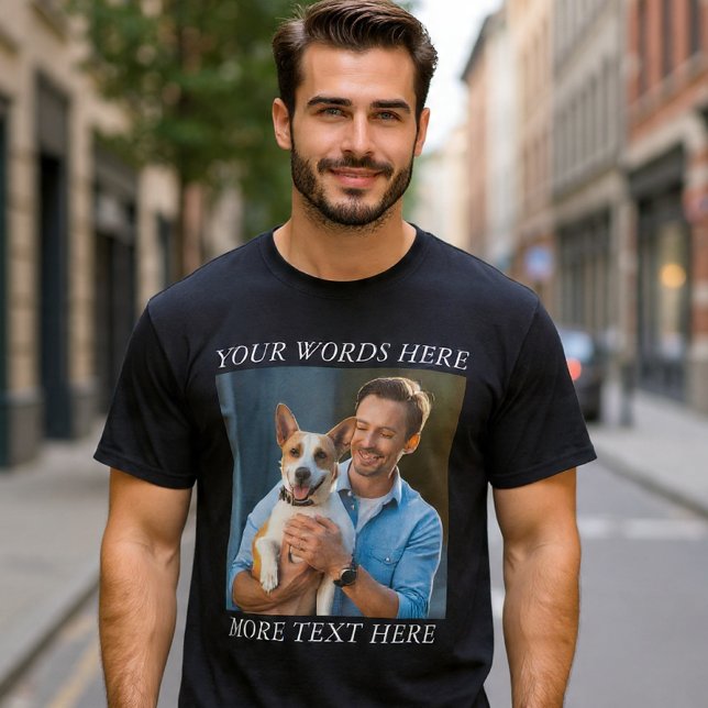 T-shirt Photo & Message Personnalisés (Créateur téléchargé)