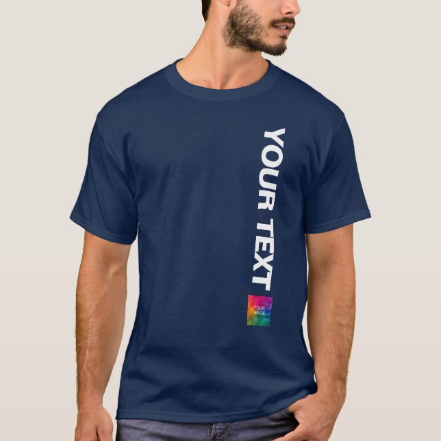 T-shirt Photo Ou Logo Personnalisés Ajouter Le Texte Mens  (Devant)