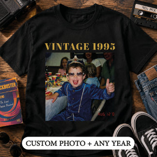 T-shirt Photo personnalisé Anniversaire Vintage 1995