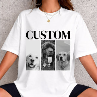 T-shirt Photo personnalisé de chien chat de compagnie vint