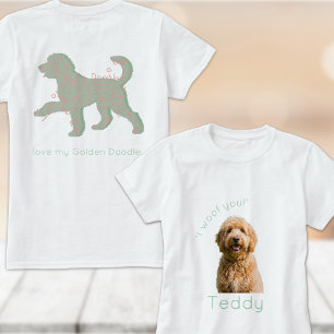 T-shirt Photo personnalisé de Goldendoodle sur mesure Je t