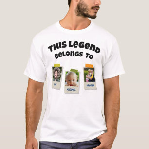 T-shirt Photo personnalisé de Grand-père Rétro Cette Légen