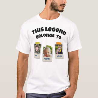 T-shirt Photo personnalisé de Grand-père Rétro Cette Légen