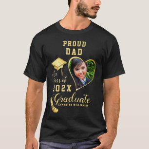 T-shirt Photo personnalisé fier papa diplômé de la promoti