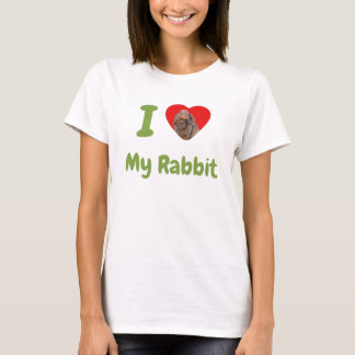 T-shirt Photo personnalisé J'adore mon lapin Holland Lop