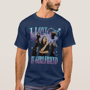 T-shirt Photo personnalisé J'aime ma copine Bootleg vintag
