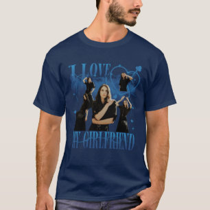 T-shirt Photo personnalisé J'aime ma copine Bootleg vintag
