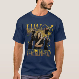 T-shirt Photo personnalisé J'aime ma copine Bootleg vintag