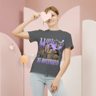 T-shirt Photo personnalisé J'aime mon petit ami Bootleg vi