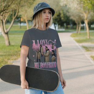 T-shirt Photo personnalisé J'aime mon petit ami Bootleg vi