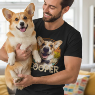 T-shirt Photo personnalisé rétro chien de compagnie 