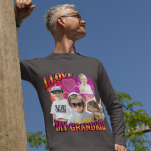 T-shirt Photo personnalisée Bootleg I love Grandkid