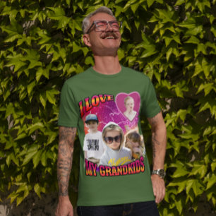 T-shirt Photo personnalisée Bootleg I love Grandkids
