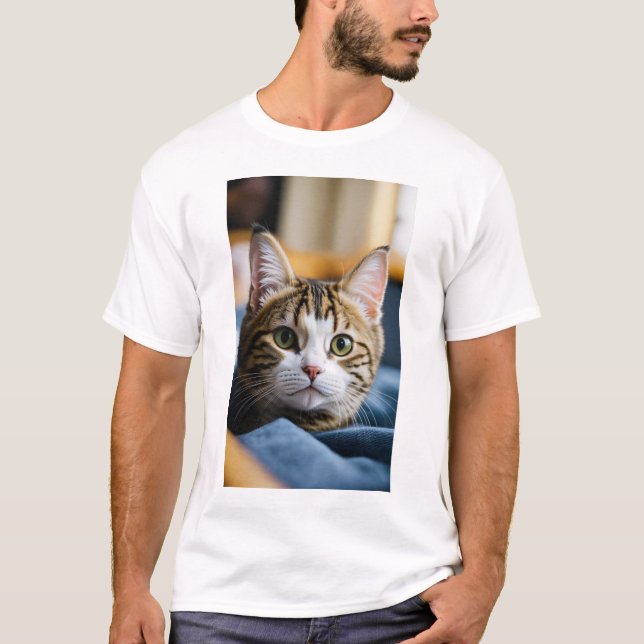 T-shirt photo personnalisée Chat (Devant)