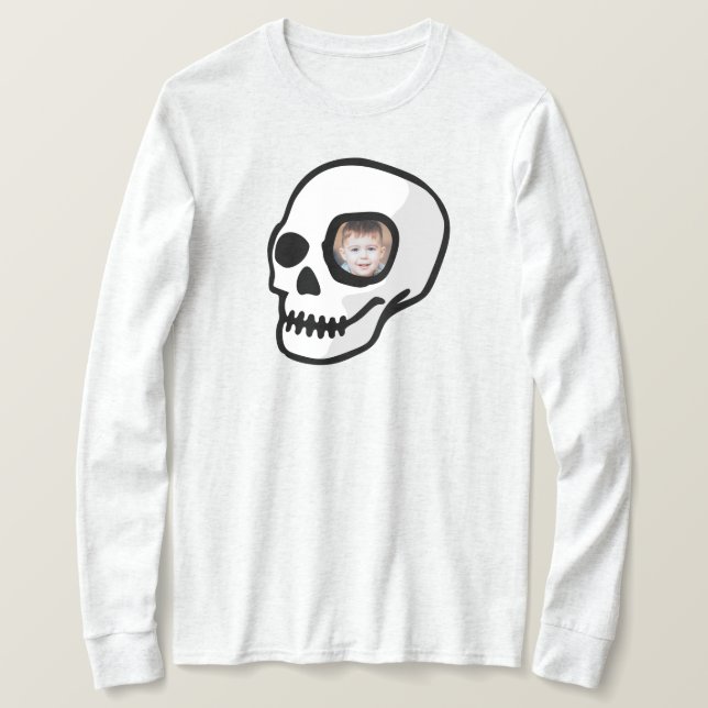 T-shirt Photo personnalisée Crâne effrayant jour éffrayant (Design devant)