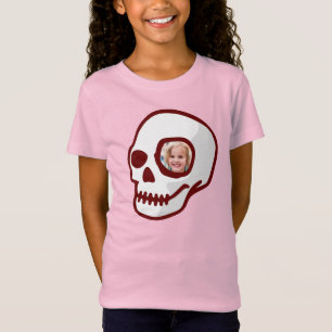 T-Shirt Photo personnalisée Crâne Halloween jour effrayant