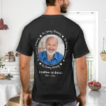 T-shirt Photo Personnalisée Dans Love Memory Memorial Walk<br><div class="desc">Honore ton bien-aimé avec un T-shirt commémoratif personnalisé. Ce souvenir unique est le cadeau parfait pour vous, votre famille ou vos amis pour rendre hommage à votre être aimé. Nous espérons que votre t-shirt commémoratif vous apportera paix, joie et bons souvenirs. Citation "In Loving Memory". Personnaliser avec photo préférée, nom,...</div>