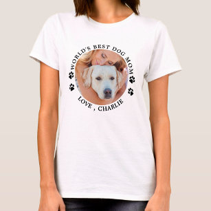 T-shirt Photo personnalisée de la meilleure maman chien du