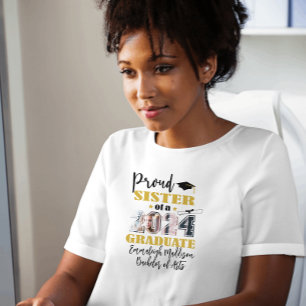 T-shirt Photo personnalisée de la Soeur Fière 2024 Diplômé