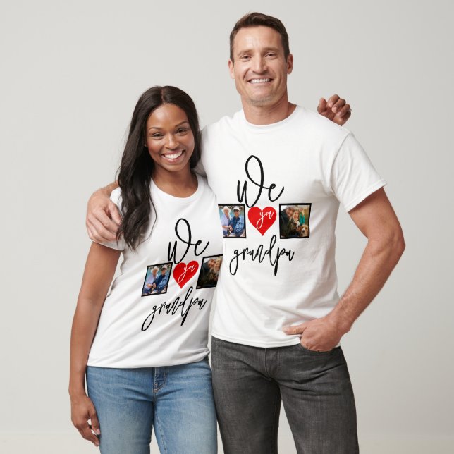 T-shirt Photo personnalisée de script moderne | Nous Vous  (Unisexe)