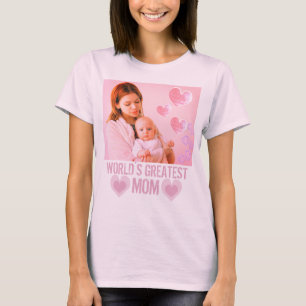 T-shirt photo personnalisée et amour du texte