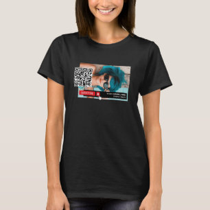 T-shirt Photo personnalisée et code QR, Youtube - Vlogger