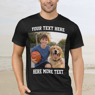 T-shirt Photo personnalisée et texte ou nom Sport gras