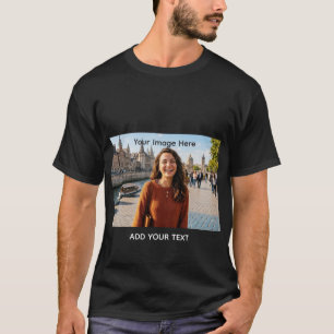 T-shirt Photo personnalisée et texte personnalisé correspo