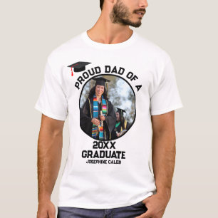 T-shirt Photo personnalisée Fier papa d'un diplômé