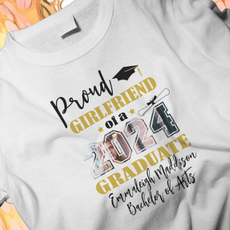T-shirt Photo personnalisée Fière de la petite amie 2024 D
