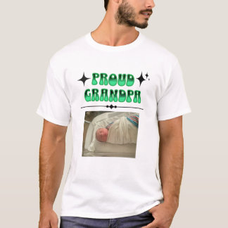 T-shirt Photo personnalisée Fière Grand-père style rétro