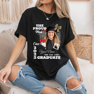 T-shirt Photo personnalisée, Fière maman d'un diplômé de 2