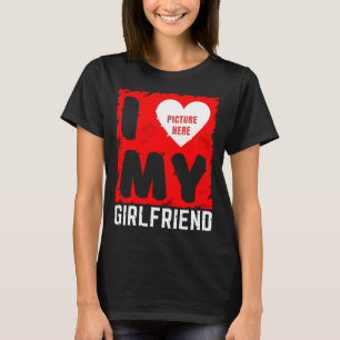 T-SHIRT PHOTO PERSONNALISÉE J'AIME MA PETITE AMIE RELATION