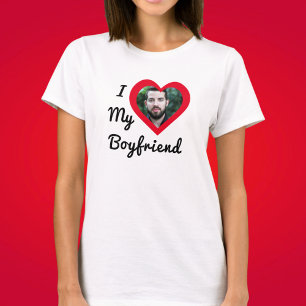 T-shirt Photo Personnalisée J'Aime Mon copain Bae Personna