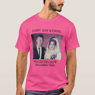 T-shirt Photo personnalisée Joyeux 20e anniversaire de Mar