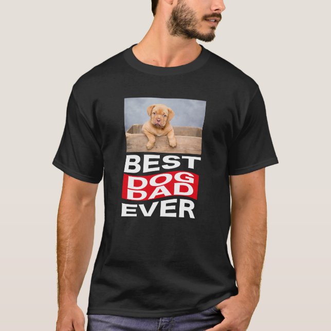 T-shirt Photo personnalisée Meilleur Chien Papa Jamais Ani (Devant)