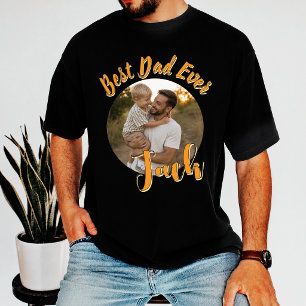 T-shirt Photo personnalisée Meilleur Papa du Monde, Fête d