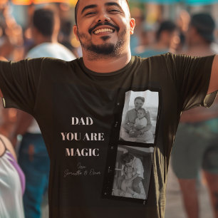 T-shirt Photo personnalisée 'Papa, tu es magique' Deux Pèr