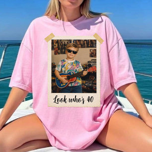 T-shirt Photo personnalisée vintage Polaroid, Amis & famil