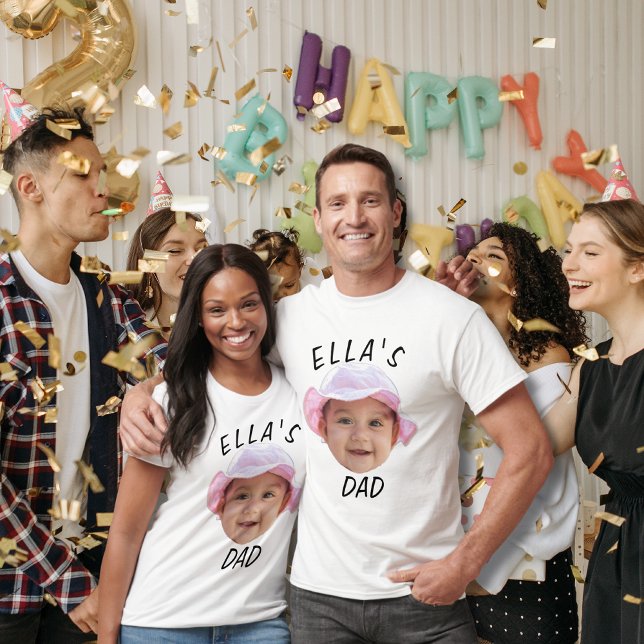 T-shirt Photo personnalisée Visage bébé Nouveau père (Créateur téléchargé)