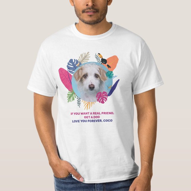 T-shirt Photo pour animaux de compagnie, éditable cadre d' (Devant)