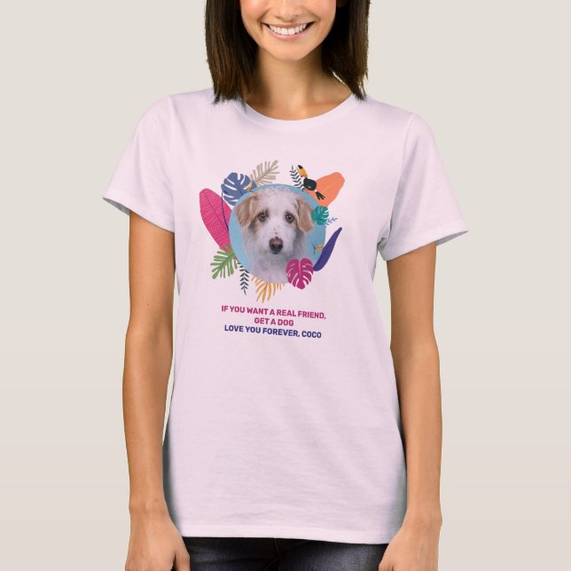 T-shirt Photo pour animaux de compagnie, éditable cadre d' (Devant)
