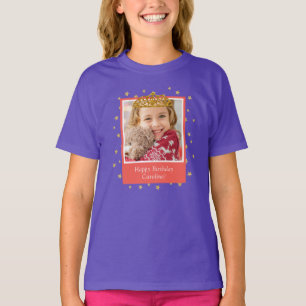 T-shirt Photo pour enfant personnalisée Happy Birthday Gol