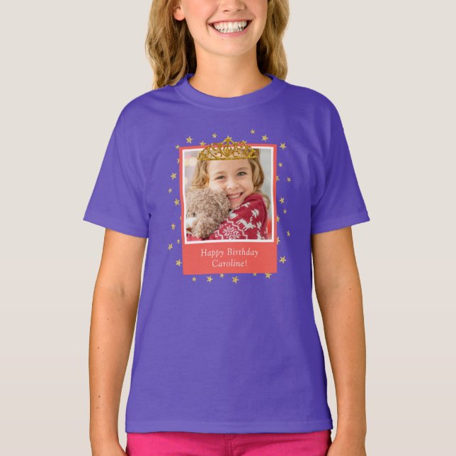 T-shirt Photo pour enfant personnalisée Happy Birthday Gol (Devant)