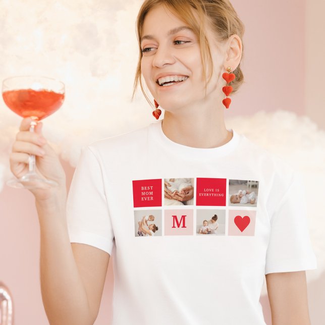 T-shirt Photo Rouge et rose Meilleure mère Ever Venin (Créateur téléchargé)