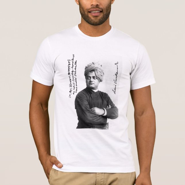 T-shirt Photo signée célèbre 1893 de Vivekananda sur la (Devant)