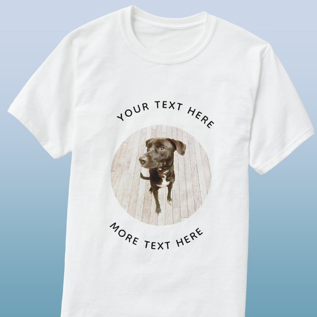 T-shirt Photo simple avec texte (Créateur téléchargé)
