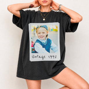 T-shirt Photo vintage personnalisée et année d'anniversair