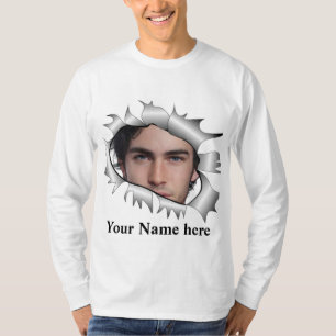 T-shirt Photo Vintage personnalisée moderne dans un trou